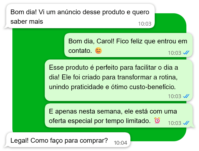 Conversa com agente de chat IA